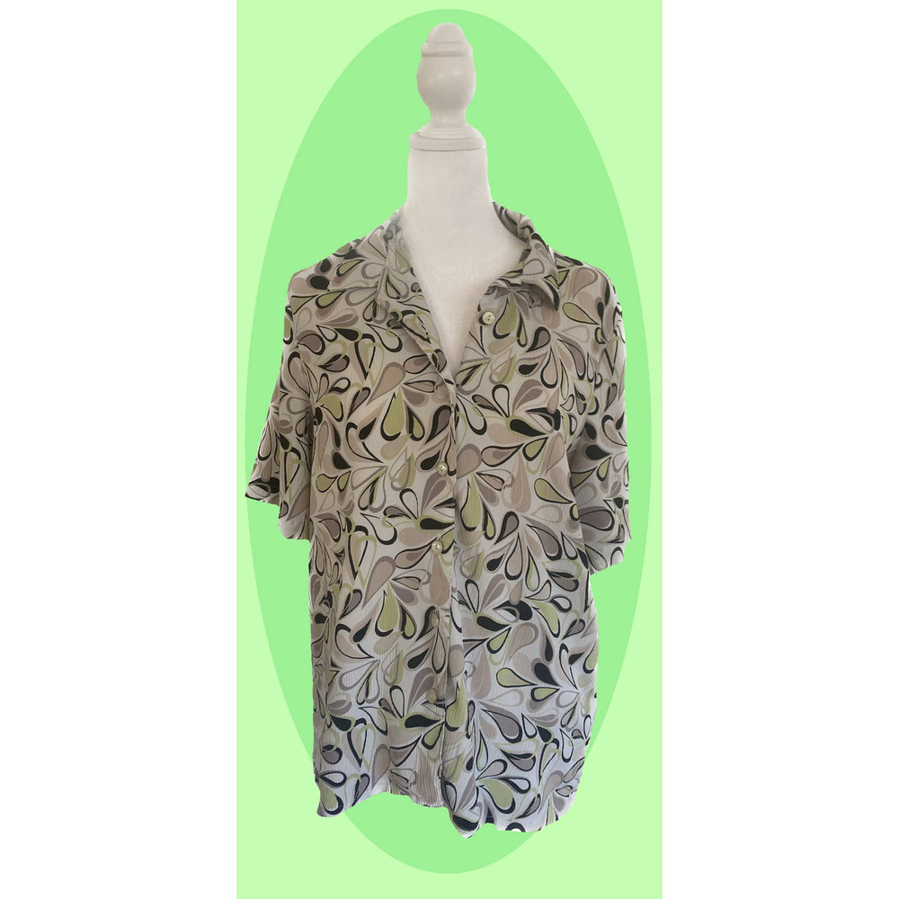 Women's Swirl, Alia Brand, Short Sleeve Button Down